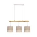Izotto lampa wisząca biały 3x60W E27 abażur beżowy 33-31594 Candellux