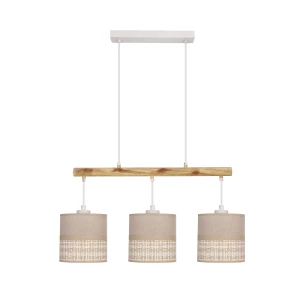 Izotto lampa wisząca biały 3x60W E27 abażur beżowy 33-31594 Candellux