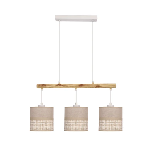 Izotto lampa wisząca biały 3x60W E27 abażur beżowy 33-31594 Candellux