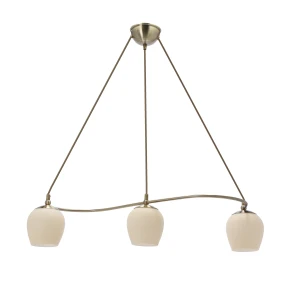 Serano lampa wisząca patynowy 3x60W E27 klosz kremowy 33-11060 Candellux