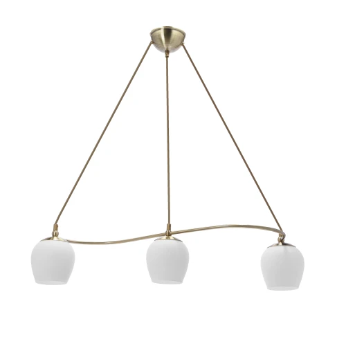 Serano lampa wisząca patynowy 3x60W E27 klosz biały 33-07377 Candellux