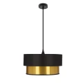 ERNA lampa wisząca satynowy 1x60W E27 abażur czarny+złoty 31-37008 Candellux