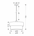 ERNA lampa wisząca satynowy 1x60W E27 abażur czarny+złoty 31-37008 Candellux