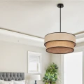 Lampa wisząca LORENZO l 1x60W E27 abażury kremowe lampa do sypialni, salonu, nowoczena eco 31-36988 Candellux