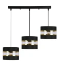 PANDY lampa wisząca czarny 3x40W E27 abażur czarny+złoty 33-37596 Candellux