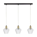 Greniko lampa wisząca czarny 3x40W E14 klosz bezbarwny 33-36346 Candellux