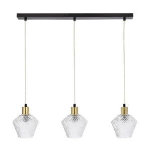 Greniko lampa wisząca czarny 3x40W E14 klosz bezbarwny 33-36346 Candellux