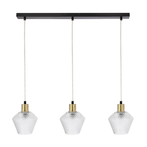 Greniko lampa wisząca czarny 3x40W E14 klosz bezbarwny 33-36346 Candellux