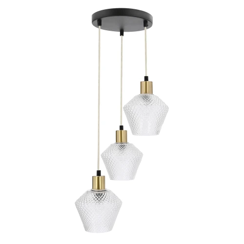 Greniko lampa wisząca talerz czarny 3x40W E14 klosz bezbarwny 33-36377 Candellux