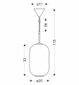 CRESTO lampa wiszaca biały+złoty 1x40W E27 klosz biały 31-35455 Candellux