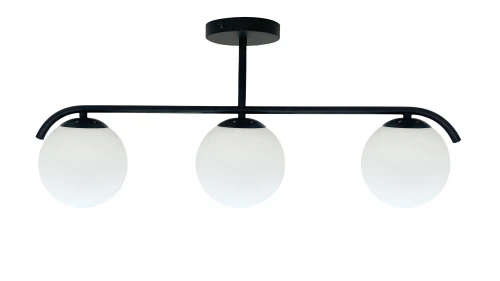 AMADEO lampa sufitowa czarny 3x40W E14 klosz biały 33-35417 Candellux