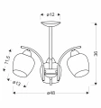 MERRA lampa wiszaca czarny 3x40W E27 klosz bursztynowy 33-35318 Candellux