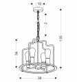 Datus lampa sufitowa czarny 4x40W E27  34-29690 Candellux