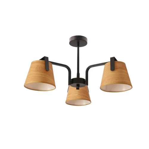 Amberg lampa sufitowa czarny 3x40W E14 abażur  żółty 33-38302 Candellux