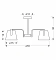 Amberg lampa sufitowa czarny 3x40W E14 abażur  żółty 33-38302 Candellux