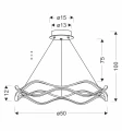 VAVE lampa wisząca patynowy 28W LED 3000K maskownica biała ŚREDNICA 50CM 34-35653 Candellux