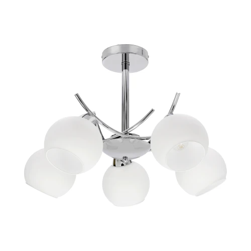 AMOS Lampa wiszaca chromowy 5x40W E27 klosz biały 35-34984 Candellux