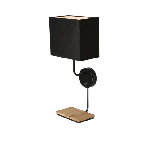 Keto lampa kinkiet czarny 1x40w e14 abażur czarny z włącznikiem 21-76854 Candellux