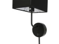 Keto lampa kinkiet czarny 1x40w e14 abażur czarny z włącznikiem 21-76854 Candellux