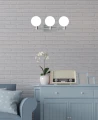 Maldus lampa kinkiet chromowy 3x40w g9 klosz biały 23-01450 Candellux