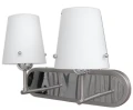 Kinkiet ścienny Tango 2x60W E27 nowoczesna lampa do salonu sypialni metal szkło biały chromowany klosz styl klasyczny 22-57245 Candellux