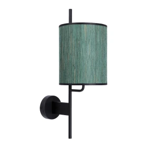 BENDI LAMPA KINKIET CZARNY 1X40W E27 ABAŻUR ZIELONY 21-25296 Candellux