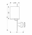 BENDI LAMPA KINKIET CZARNY 1X40W E27 ABAŻUR ZIELONY 21-25296 Candellux