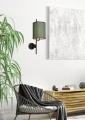 BENDI LAMPA KINKIET CZARNY 1X40W E27 ABAŻUR ZIELONY 21-25296 Candellux