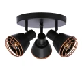 Neria lampa sufitowa plafon czarny 3x40w e14 klosz miedziany 98-83111 Candellux