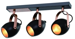 Anica lampa sufitowa listwa czarny 3x40w e14 odbłyśnik złoty 93-82589 Candellux