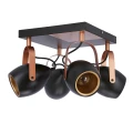 Anica lampa sufitowa plafon czarny 4x40w e14 odbłyśnik złoty 98-83128 Candellux