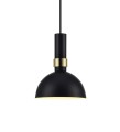 Lampa wisząca nowoczesna LARRY 1L Czarny/Złoty Szczotkowany Markslojd