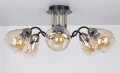 Unica lampa sufitowa czarny+złoty 5x40w e27 klosz dymiony 35-00897 Candellux