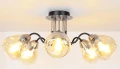 Unica lampa sufitowa czarny+złoty 5x40w e27 klosz dymiony 35-00897 Candellux