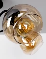 Unica lampa sufitowa czarny+złoty 5x40w e27 klosz dymiony 35-00897 Candellux