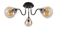 Unica lampa sufitowa czarny+złoty 3x40w e27 klosz dymiony 33-00880 Candellux