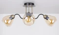 Unica lampa sufitowa czarny+złoty 3x40w e27 klosz dymiony 33-00880 Candellux