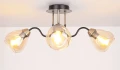 Unica lampa sufitowa czarny+złoty 3x40w e27 klosz dymiony 33-00880 Candellux