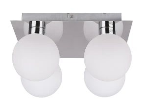 Oden lampa sufitowa chromowy 4x40w g9 klosz biały 98-03256 Candellux