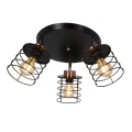 Glob lampa sufitowa plafon czarny+złoty 3x40w e27 klosz czarny 98-00392 Candellux