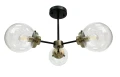 Lens lampa sufitowa czarny+patynowy 3x40w e14 klosz bezbarwny 33-01290 Candellux