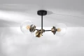 Lens lampa sufitowa czarny+patynowy 3x40w e14 klosz bezbarwny 33-01290 Candellux