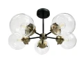 Lens lampa sufitowa czarny+patynowy 5x40w e14 klosz bezbarwny 35-01306 Candellux