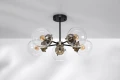 Lens lampa sufitowa czarny+patynowy 5x40w e14 klosz bezbarwny 35-01306 Candellux