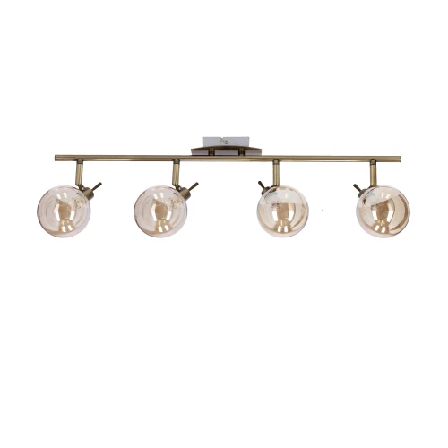 Lentini lampa sufitowa listwa patynowy 4x40w g9 klosz bursztynowy 94-16362 Candellux