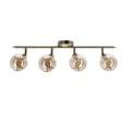 Rodia lampa sufitowa listwa patynowy 4x40w g9 klosz bursztynowy 94-16560 Candellux