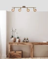 Rodia lampa sufitowa listwa patynowy 4x40w g9 klosz bursztynowy 94-16560 Candellux