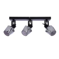 Randi lampa sufitowa listwa czarny matowy 3x15w e14 klosz dymiony 93-13378 Candellux