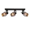 Randi lampa sufitowa listwa czarny matowy 3x15w e14 klosz dymiony 93-13378 Candellux