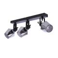 Randi lampa sufitowa listwa czarny matowy 3x15w e14 klosz dymiony 93-13378 Candellux